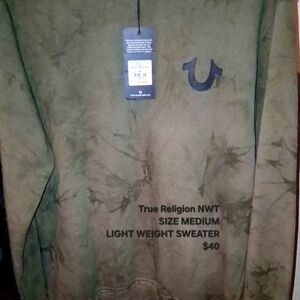 True Religion Olive Crewneck Sweater